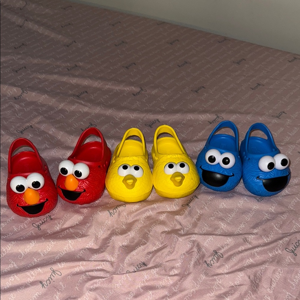 Sesame Street Kids Shoes - Red, Yellow, Blue
